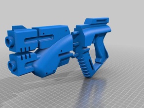 m3 predator pistola mass effect pretagliato oggetti di scena gioco la pin pincut shepard a fette video 3d print model - Mito3D