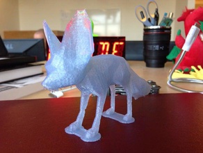 auto-suportada fennec fox esculturas 3d print model - Mito3D