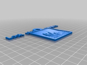 ido pescar 2d a arte personalizado 3d print model - Mito3D