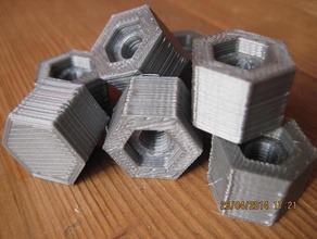 hexagonal nut cap parts 3d print model - Mito3D