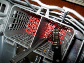 lave-vaisselle de l'argenterie la crépine cuisine à manger fourche le titulaire couteau en plastique remplacement cuillère bac ustensile 3d print model - Mito3D