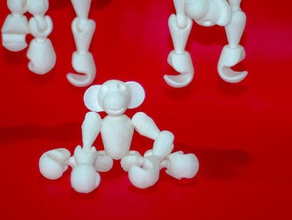 l'ape les jouets jeux assemblé imprimez en toute simplicité drôle gadget le singe de quoi s'amuser support inclus 3d print model - Mito3D