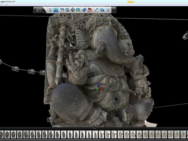 ganesha oturmuş tarar kopyaları sanat Asya Sanat Müzesi fil 3D print model - Mito3D