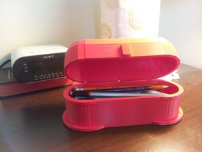 basic pencil-case organization backtoschool box customizer pencil case tool holder 3d print model - Mito3D
