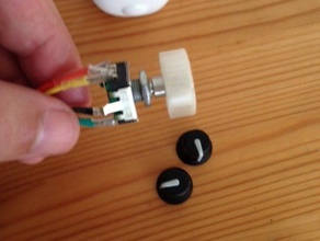 6mm eixo de 12mm botão codificador giratório adaptador eletrônica 3d print model - Mito3D