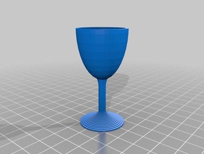 simple wine glass kitchen dining openscad 3d print model - Mito3D