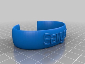 sawyer ellipse message band bracelets customized 3d print model - Mito3D