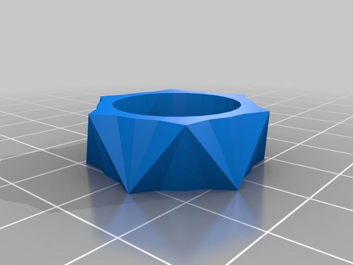 geometric ring rings facet 3D print model - Mito3D