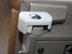 electrolux 3-way caravan fridge door travel latch lock replacement parts 3d print model - Mito3D
