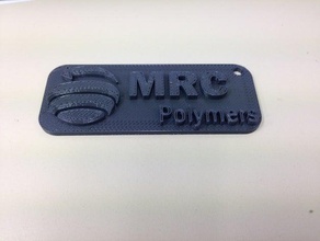 mrc polímero logo en 3d de plástico reciclado las monedas insignias 3d print model - Mito3D