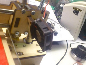 printrbot lc fan mount laser cut 3d printer parts 40mm reprap 3d print model - Mito3D