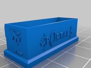 abertura de caixa portal jogos aperature logotipo portol 3d print model - Mito3D