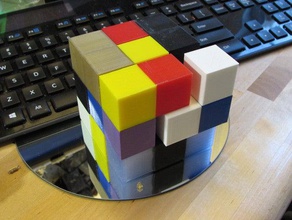 soma cube recycled 25mm calibration cubes puzzles recycling reuse 3d print model - Mito3D