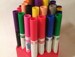 crayola marker holder organization markers organizer washable 3d print model - Mito3D