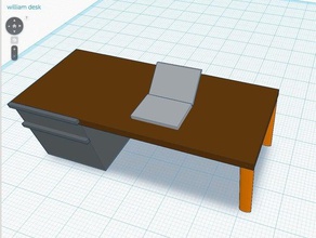 william masası 3d baskı 3d print model - Mito3D