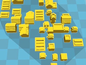 minecraft-Welten Gebäude Strukturen 3d print model - Mito3D