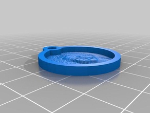caro litho rond keychains customized 3d print model - Mito3D