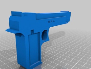 desert eagle 50 cal props deagle gun 3d print model - Mito3D