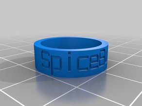 spiceburger ring rings customized 3d print model - Mito3D