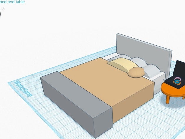 lilys bed table 3d printing 3D print model - Mito3D