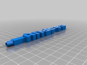 personalizzato retrò font di word penna andres arte 3d print model - Mito3D