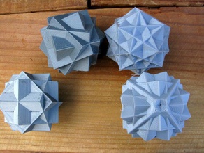 les quatre composés de cubes mathématiques art openscad 3d print model - Mito3D