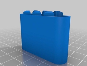 4 x pila aaa fondo de la caja los contenedores personalizado 3d print model - Mito3D