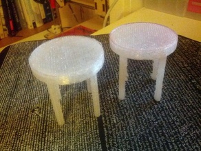 parametric simple stool model furniture chair openscad 3d print model - Mito3D