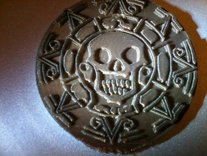 pirati dei caraibi moneta da 1 pezzo le monete distintivi ghost arcipelago potc 3d print model - Mito3D
