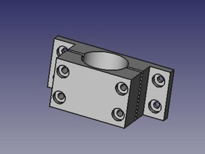 paramétrique pipe clamp freecad pièces 3d print model - Mito3D