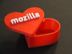 mozlove box Container Herz magnet mozilla 3d print model - Mito3D