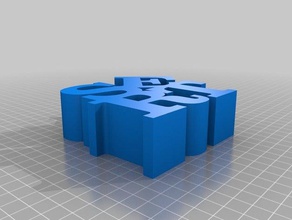 sert harfler dizilir heykeller özelleştirilmiş 3d print model - Mito3D