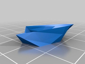 Kristall-Struktur flach Dekor Quarz geometrische 3d print model - Mito3D