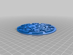 pirates caribbean coin larger thinner coins badges 3d jewelry model toy 3d print model - Mito3D