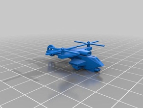 helicopter attack ship vehicles 3d print model - Mito3D