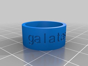 el galatasaray anillo 2 los anillos personalizado 3d print model - Mito3D