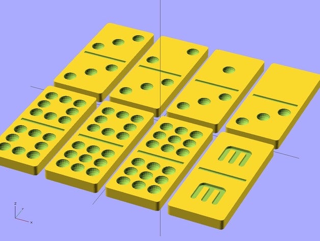 özelleştirilebilir Domino oyunlar customizer dominos 3D print model - Mito3D