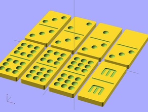 personnalisable dominos jeux customizer 3d print model - Mito3D