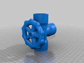 cruce de la tubería válvula esculturas 3d print model - Mito3D