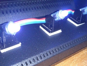 45 degree led mounting bracket 12mm tricolor leds decor adalight ws2801 3d print model - Mito3D