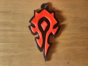 horde keychain keychains blizzard dual extrusian warcraft world wow 3d print model - Mito3D