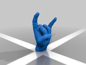 rock roll hand Skulpturen 3d print model - Mito3D
