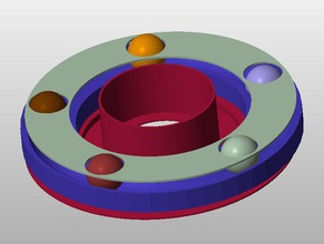 filamento de soporte bobina giratoria dispensador 3d la impresora accesorios rodamientos bolas el titular horizontal rotación bandeja rodamiento 3d print model - Mito3D