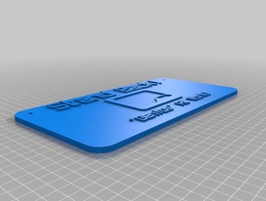 genius work sign signs logos customized 3d print model - Mito3D
