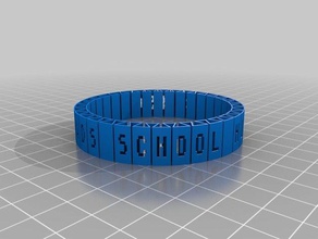 human-flexible name bracelet bracelets customized 3d print model - Mito3D
