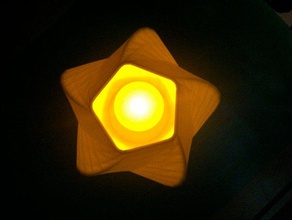 ancora un altro twisted lampada vaso arredamento art tazza sfaccettato luce bella scultura 3d print model - Mito3D