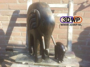 statue d'éléphant de scan 3d les analyses des répliques animal artec mh sculpture 3d print model - Mito3D