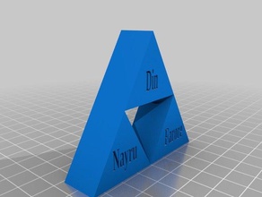 triforce isimler heykeller 3d print model - Mito3D