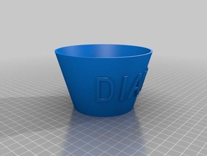diane bowl pets customized 3d print model - Mito3D