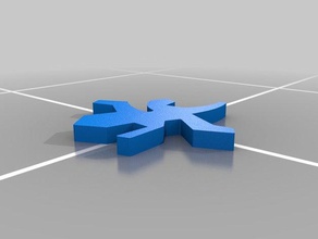 gecko Eidechse Form escher-Stil-puzzle-Stück Rätsel 3d tile - Spielzeug viacad 3d print model - Mito3D